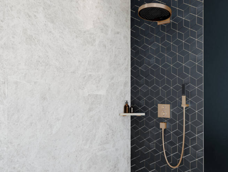 Ручной душ hansgrohe Rainfinity 100, 1 режим, 26866140, шлифованная бронза