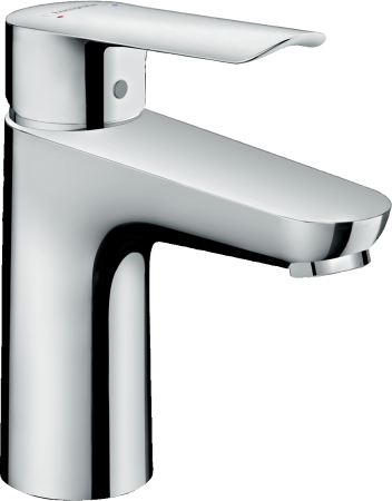Смеситель для раковины hansgrohe Logis E 100 со сливным гарнитуром, 71161000, хром