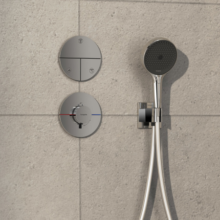 Переключатель потоков hansgrohe ShowerSelect Comfort S для скрытой установки на 3 функции, 15558000, хром