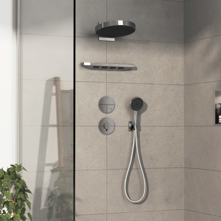 Переключатель потоков hansgrohe ShowerSelect Comfort S для скрытой установки на 3 функции, 15558000, хром