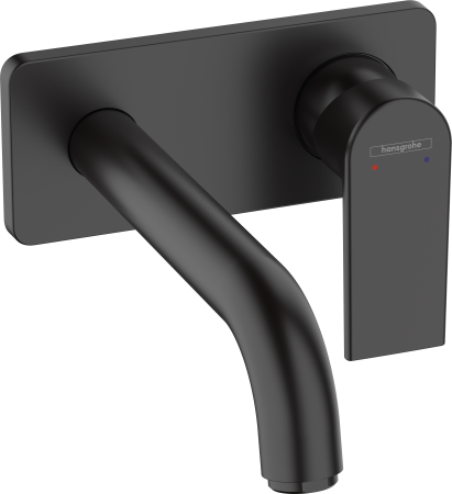 Внешняя часть смесителя для раковины hansgrohe Vernis Shape скрытого монтажа, настенный 71578670, матовый черный
