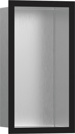 Настенный короб hansgrohe XtraStoris Individual с цветом корпуса под сталь и дизайнерской рамой, 30х15х10 см 56094670, матовый черный