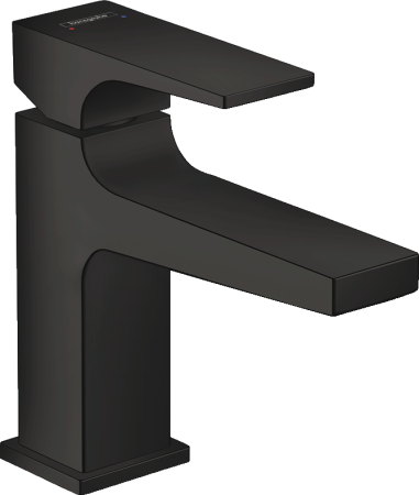 Смеситель для раковины hansgrohe Metropol 100 со сливным клапаном Push-Open 32500670, матовый черный
