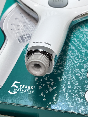 Ручной душ hansgrohe Raindance Select S 150 3 режима 28587400/U, белый/хром, уцененный товар