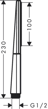 Ручной душ hansgrohe Rainfinity 100 1 режим EcoSmart 26867000, хром