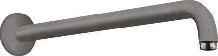 Душевой кронштейн hansgrohe настенный 389 мм 27413340, шлифованный черный хром