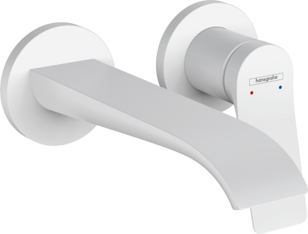 Внешняя часть смесителя для раковины hansgrohe Vivenis скрытого монтажа, настенный 75050700/U, матовый белый, уцененный товар