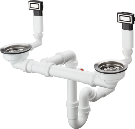 Система слива-перелива hansgrohe с ручным управлением D15-10 43922800, под сталь