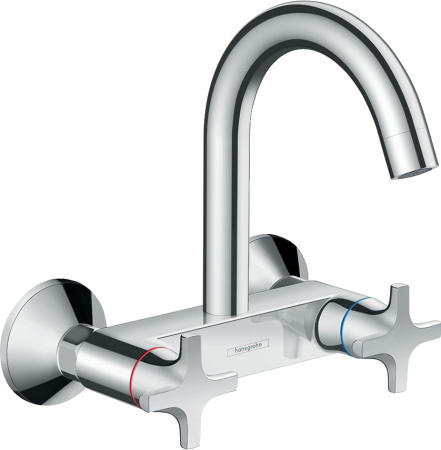 Смеситель для кухонной мойки hansgrohe Logis M32 двухвентильный, Eco 71284000, хром