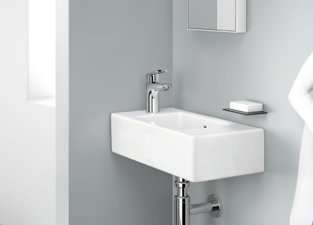 Смеситель для раковины hansgrohe Logis Loop 100 со сливным гарнитуром 71151000, хром