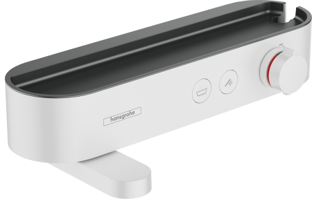 Термостат для ванны hansgrohe ShowerTablet Select 400, с полочкой 24340700, матовый белый