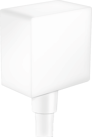 Шланговое подключение hansgrohe FixFit Square с клапаном обратного тока 26455700, матовый белый