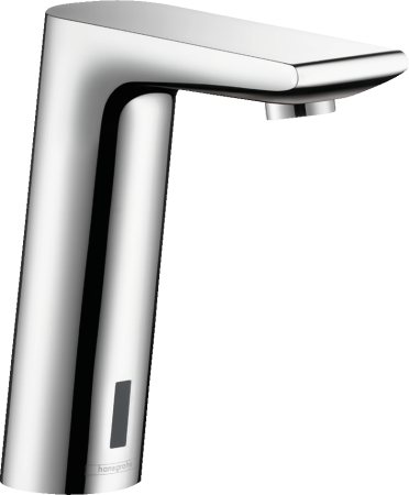 Смеситель для раковины hansgrohe Metris S 150 электронный, без регулировки температуры, питание от сети 230V 31103000, хром