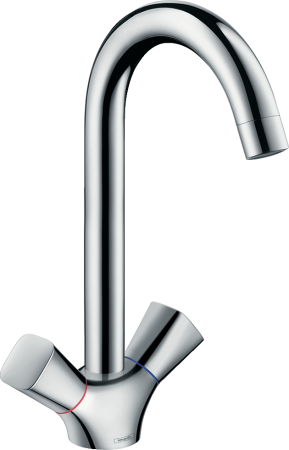 Смеситель для кухонной мойки hansgrohe Logis M31 220 двухвентильный 71280000, хром