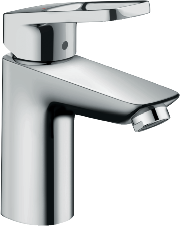 Смеситель для раковины hansgrohe Logis Loop 100 CoolStart, со сливным гарнитуром 71154000, хром