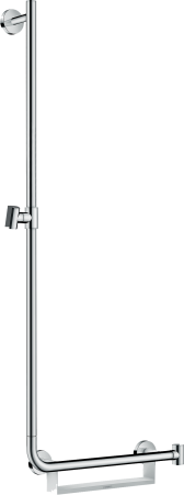 Душевая штанга hansgrohe Unica Comfort 110 см, левосторонняя 26403400, белый/хром