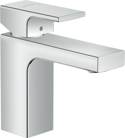Смеситель для раковины hansgrohe Vernis Shape 100, с металлическим сливным гарнитуром 71568000, хром