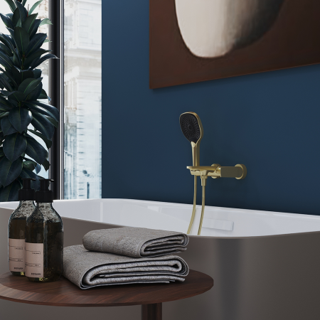 Смеситель для ванны Aqueduto LINHA LIN0650, шлифованное золото