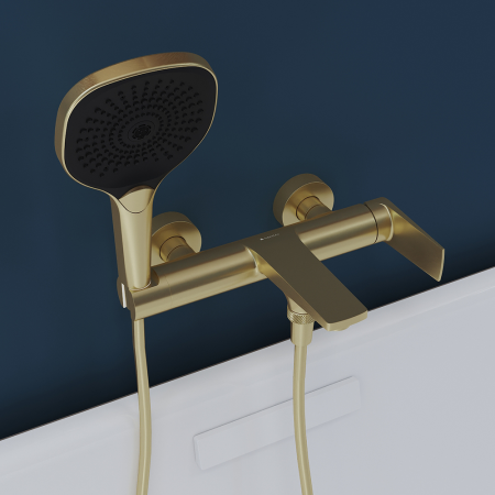 Смеситель для ванны Aqueduto LINHA LIN0650, шлифованное золото