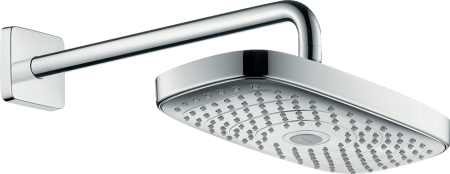 Верхний душ hansgrohe Raindance Select E 300 2jet с настенным кронштейном 27385000, хром