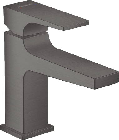 Смеситель для раковины hansgrohe Metropol 100 со сливным клапаном Push-Open 32500340, шлифованный черный хром