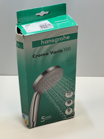 Ручной душ hansgrohe Croma 100 4jet Vario 28535000/U4, хром, уцененный товар