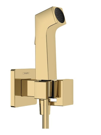 Гигиенический душ hansgrohe 1jet S со смесителем, держателем и шлангом 125 см 29233990, золотой