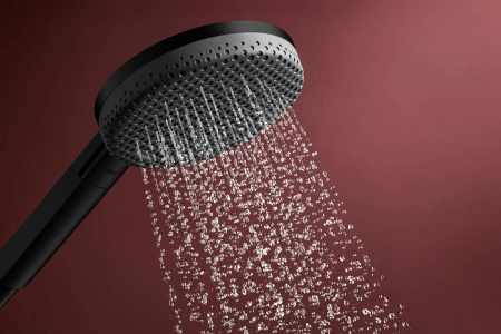 Душевой гарнитур hansgrohe Raindance Alive Select S 125, 3 струи, со штангой Unica S Puro 65 см, 24602670, матовый черный