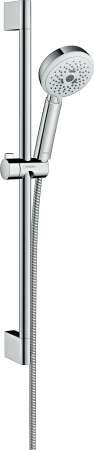 Душевой гарнитур hansgrohe Crometta 100 3jet Multi со штангой 65 см 26650400, белый/хром