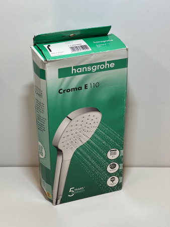 Ручной душ hansgrohe Croma Select E 110 3jet Multi 26810400/U1, белый/хром, уцененный товар