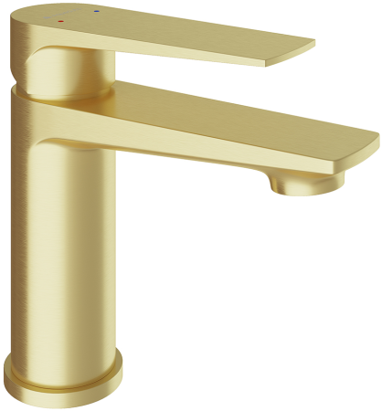 Смеситель для раковины Aqueduto LINHA S-size LIN0150, шлифованное золото