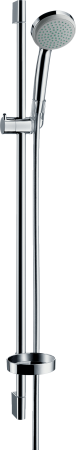 Душевой гарнитур hansgrohe Croma 100 1jet Mono со штангой 90 см и мыльницей 27724000, хром