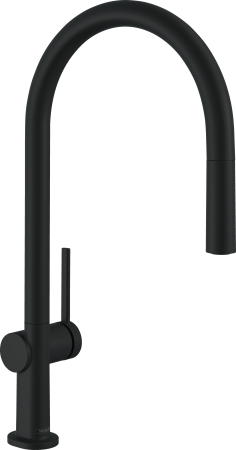 Смеситель для кухонной мойки hansgrohe Talis M54 210, с вытяжным изливом 1jet 72802670, матовый черный