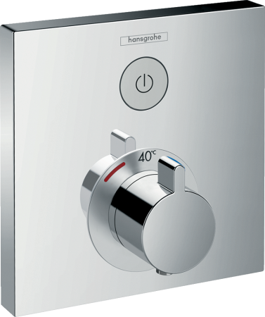 Внешняя часть термостата для душа hansgrohe ShowerSelect скрытого монтажа 15762000, хром