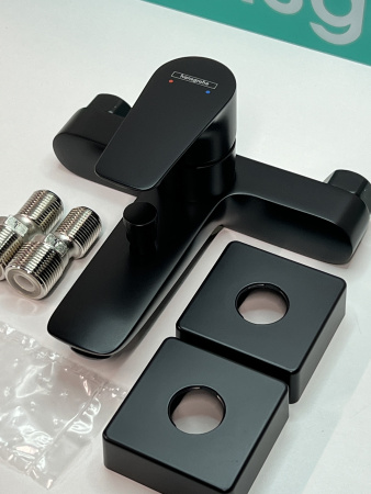 Смеситель для ванны hansgrohe Talis E 71740670/U, матовый черный, уцененный товар