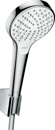 Душевой набор hansgrohe Croma Select S 110 3jet Vario с держателем и шлангом 125 см 26421400, белый/хром