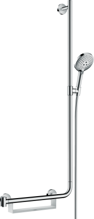 Душевой гарнитур hansgrohe Raindance Select S 120 3jet EcoSmart со штангой 110 см, правосторонний 26327000, хром
