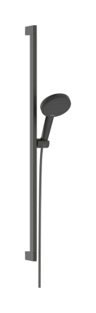 Душевой гарнитур hansgrohe Raindance Alive Select S 125, 3 струи, со штангой Unica E Puro 90 см, 24601340, шлифованный черный хром