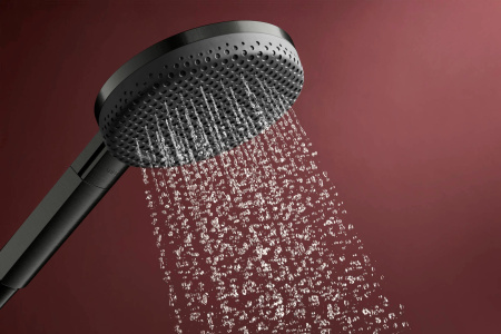 Душевой гарнитур hansgrohe Raindance Alive Select S 125, 3 струи, со штангой Unica E Puro 90 см, 24601340, шлифованный черный хром