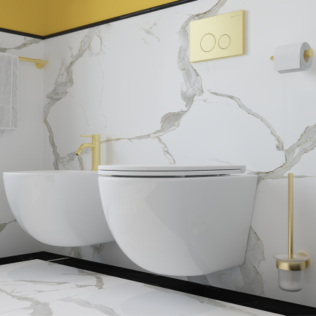 Смеситель для биде Aqueduto CANO CAN0550, шлифованное золото