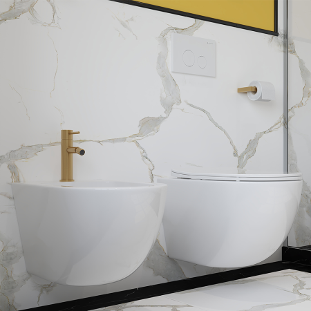 Смеситель для биде Aqueduto CANO CAN0550, шлифованное золото