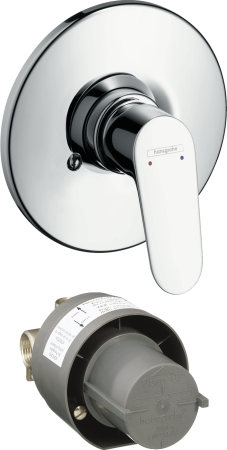 Смеситель для душа hansgrohe Focus E2 скрытого монтажа, в комплекте с монтажной частью 31966000, хром
