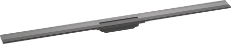 Внешняя часть трапа для душа hansgrohe RainDrain Flex, 120 см, укорачиваемая 56054340, шлифованный черный хром