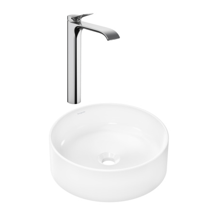 Готовый набор для раковины hansgrohe Xuniva S накладной со смесителем Vivenis 250 HG-PR263, белый/хром