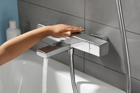 Термостат для ванны hansgrohe Ecostat E 15774000/U, хром, уцененный товар
