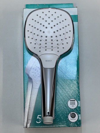 Ручной душ hansgrohe Croma Select E 110 3jet Vario 26812400/U1, белый/хром, уцененный товар