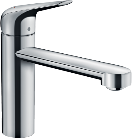 Смеситель для кухонной мойки hansgrohe Focus M42 120, CoolStart, EcoSmart, 1jet 71805000, хром