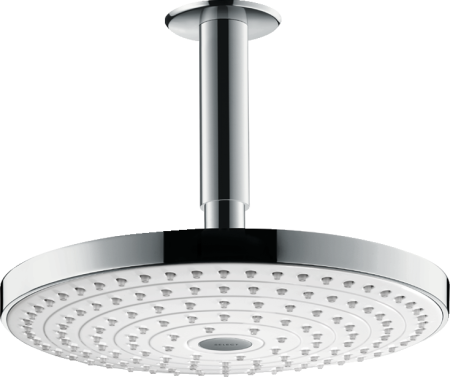 Верхний душ hansgrohe Raindance Select S 240 2jet с потолочным кронштейном 26467400, белый/хром