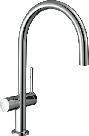Смеситель для кухонной мойки hansgrohe Talis M54 220, с запорным вентилем 72805000, хром