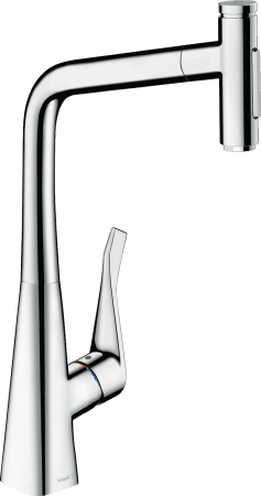 Смеситель для кухонной мойки hansgrohe Metris Select M71 320, с вытяжным душем 2jet 73820000, хром